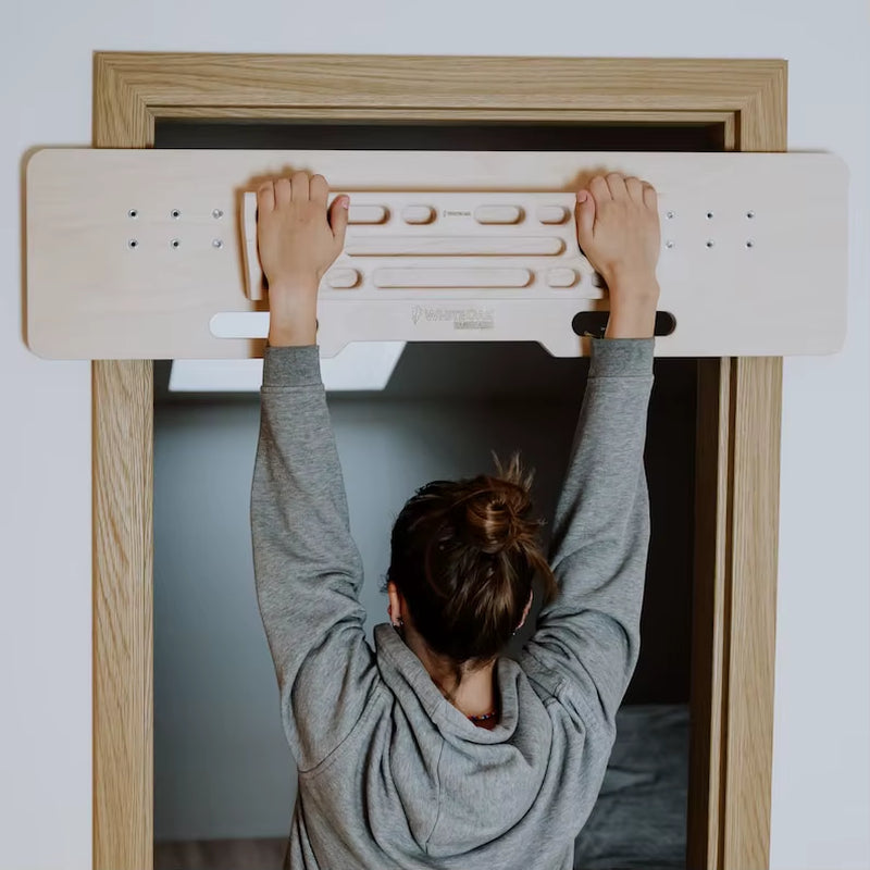 White Oak Base Hangboard for Home & Garden Portable Rock Climbing Hangboard with Enhanced Finger Grip Strength Function